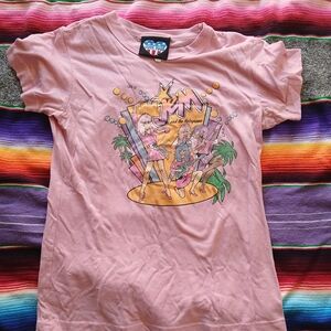 Junk Food Clothing Pink Sheer Jem and the Holograms Graphic Tee